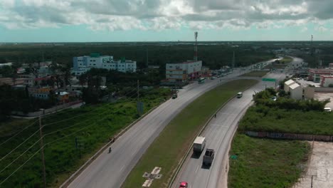 drone-flight-in-the-highway-in-Punta-Cana