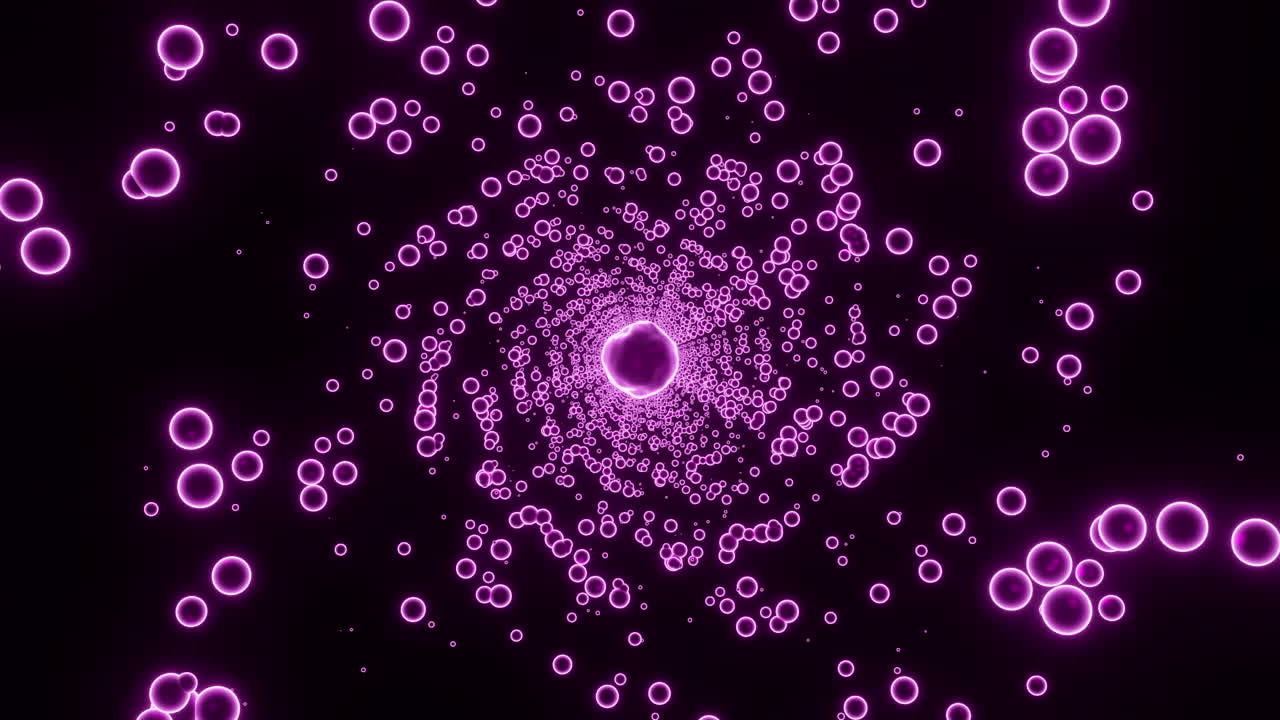 Abstract Glowing Purple Circles Spiral