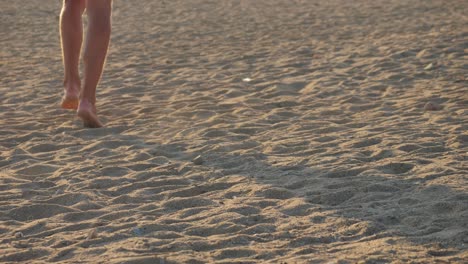 Barefoot walk on the beach