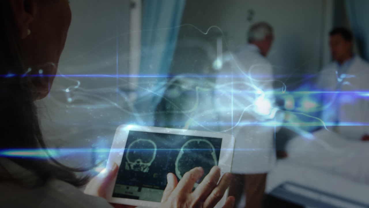 animazione di diversi medici su forme in movimento