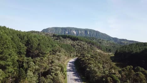 drone footage of a beautiful landscape in the nature above the roads