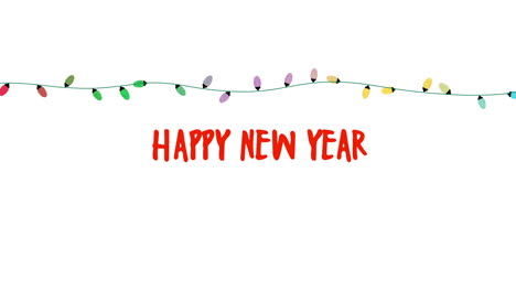 Happy-New-Year-text-with-colorful-garland-on-white-background