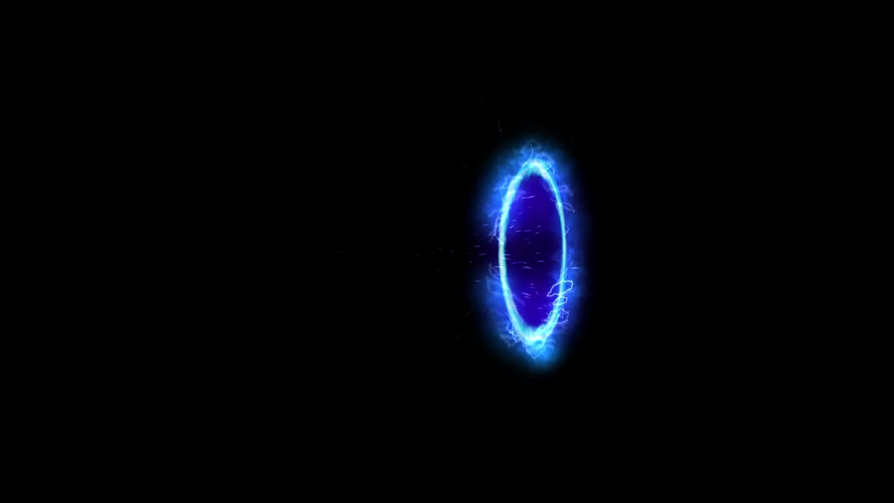 portales de ciencia ficción gráficos en movimiento con fondo nocturno