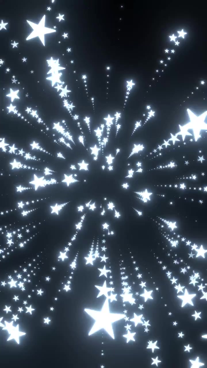 Vertical Video of Glowing White Stars Falling Down