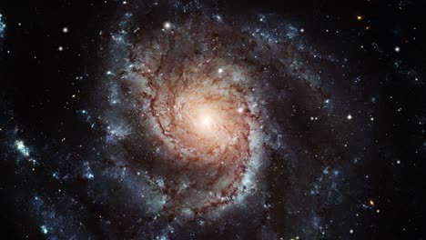 a spiral galaxy moving around in the universe