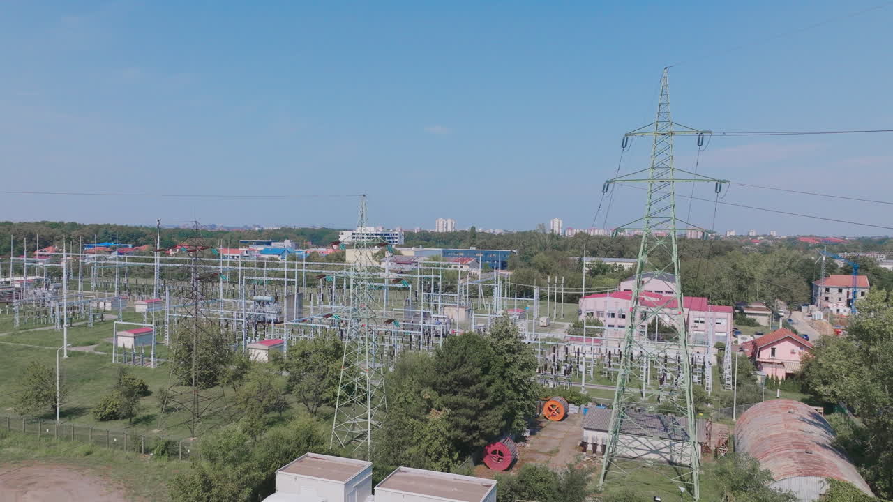 발전소 의 공중 사진