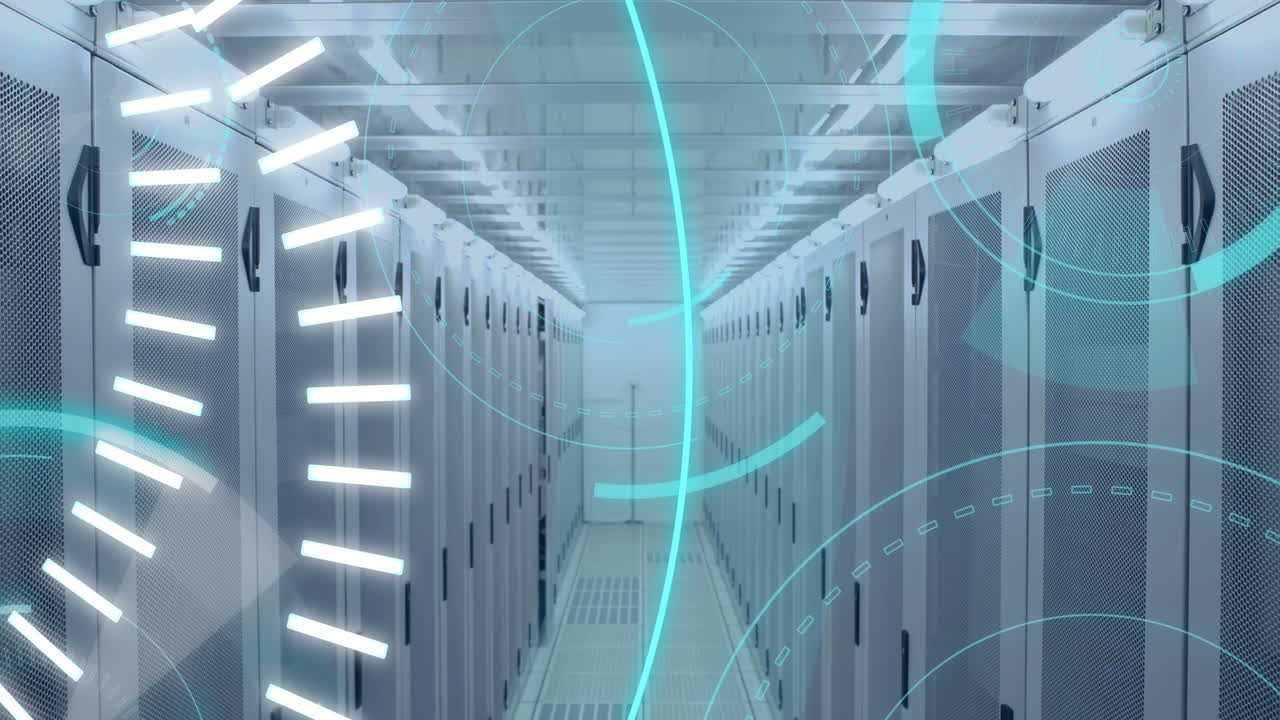 5G written in the middle of a futuristic circles 4k