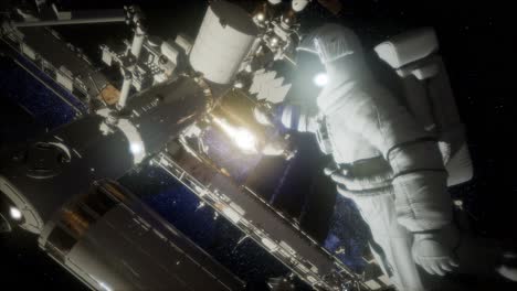 astronaut outside the international space station on a spacewalk