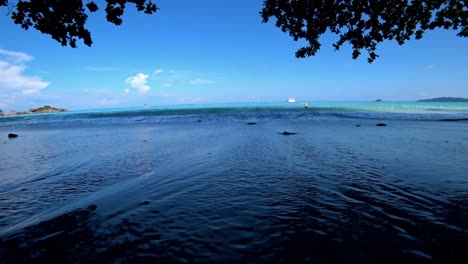 waves roll on the beach. beautiful sea view