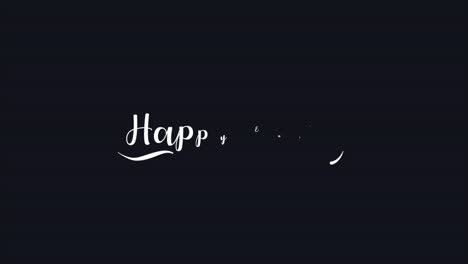 playful handwritten happy easter text on black background