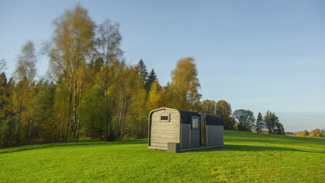 Time-lapse-of-an-isolated-home-in-Latvia-passing-through-the-seasons