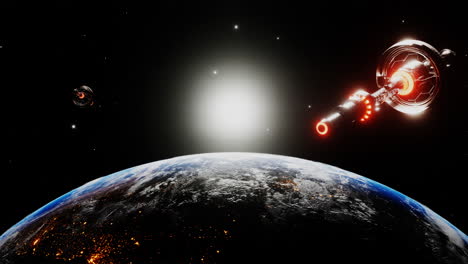 explorando el universo usando naves espaciales