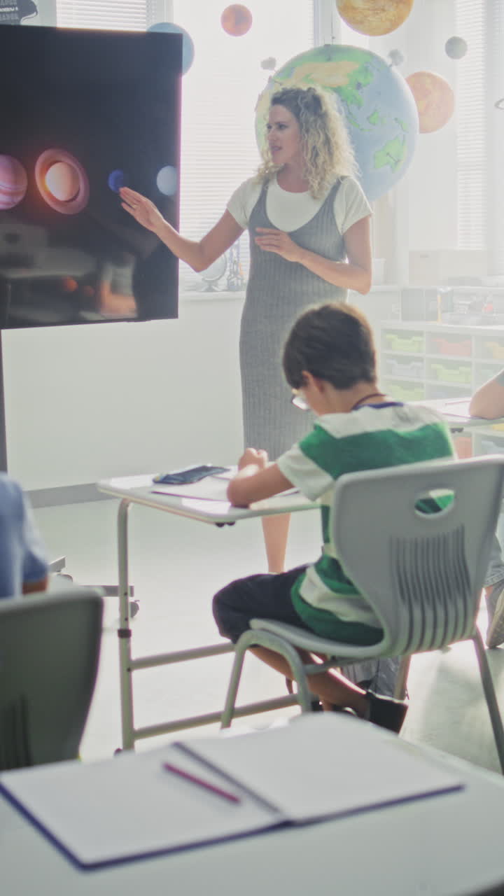 Elementary School Students Studying Basic Information About Weather Factors