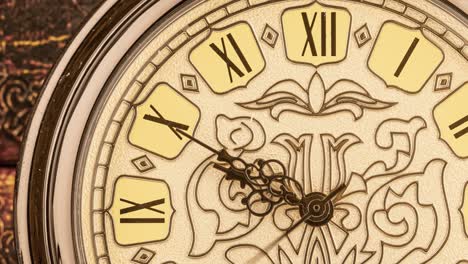 antique clock dial close-up. vintage pocket watch.