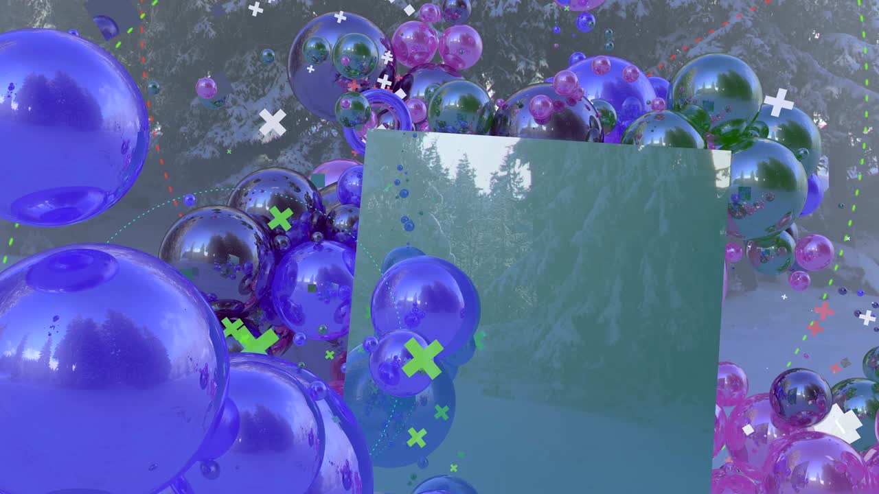 다채로운 배경과 많은 거품이 패턴을 만니다.