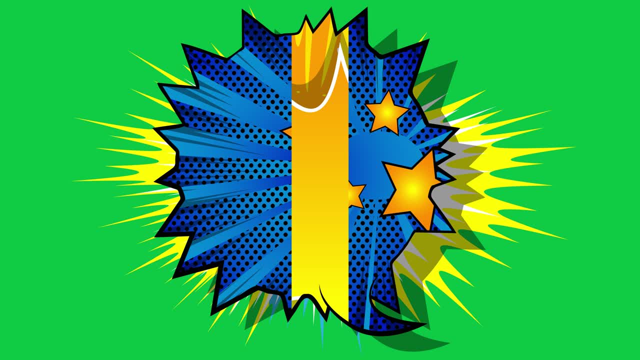 fondo abstracto con pantalla verde. cartel de movimiento. 4k cómics animados elementos en movimiento.