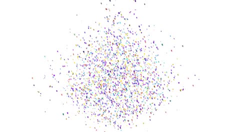 explosión de confeti multicolor con canal alfa para componer en cualquier fondo
