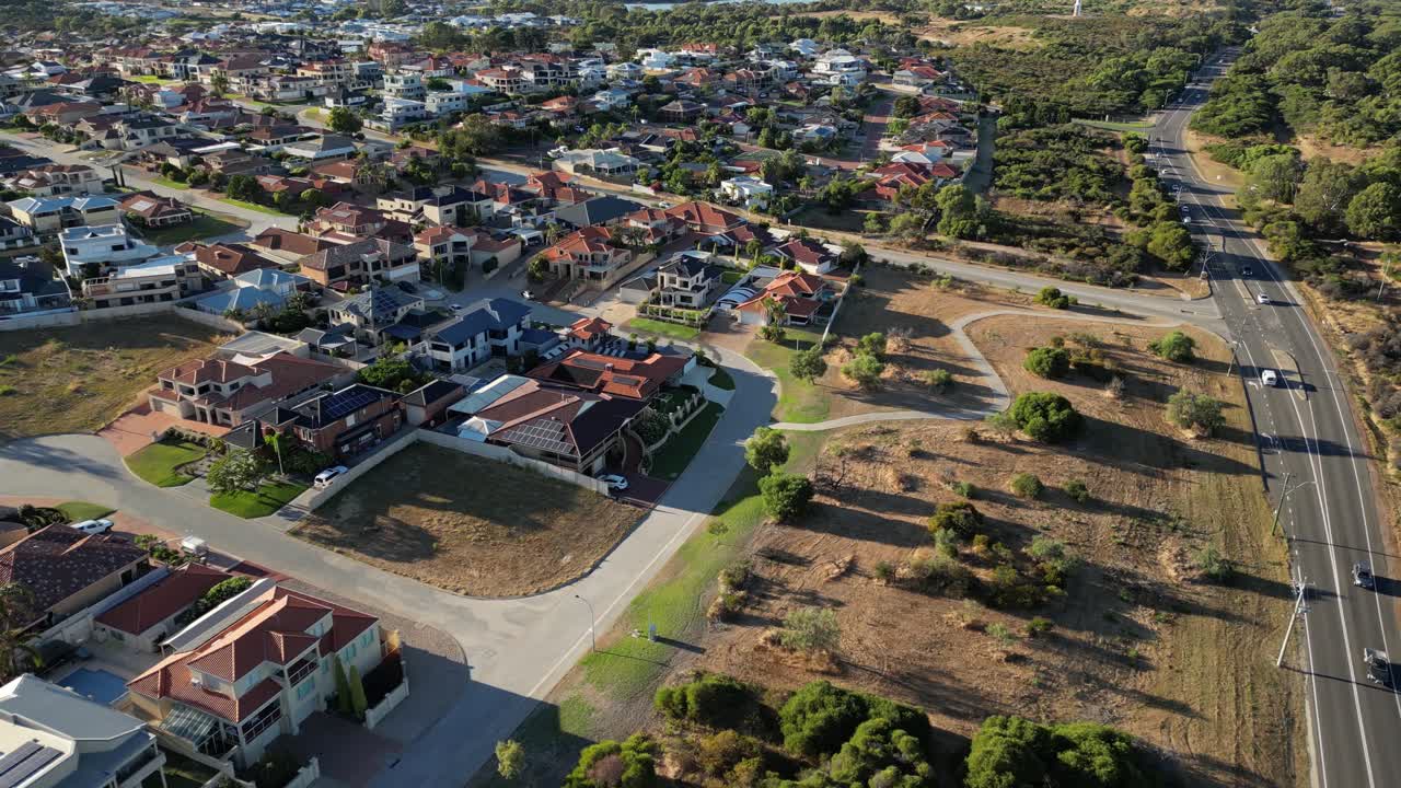 Área residencial de Spearwood, subúrbios de Perth na Austrália Ocidental