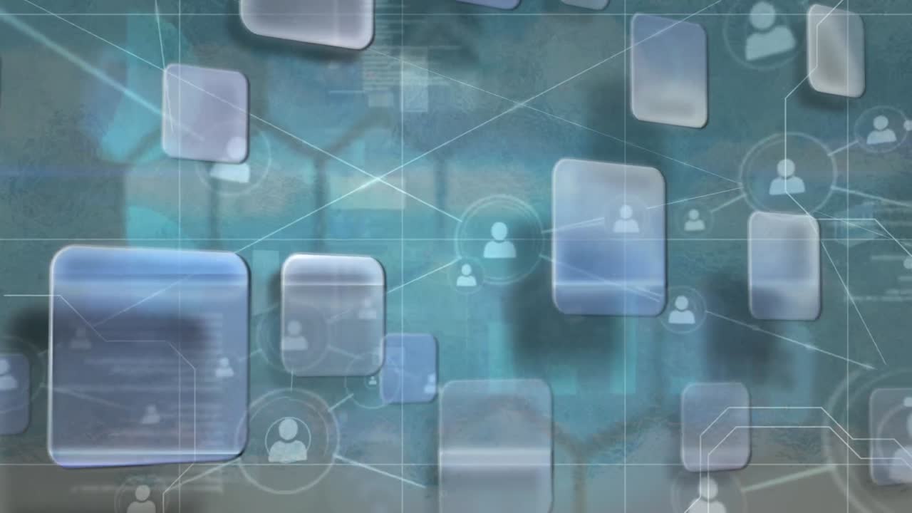 animación del procesamiento de datos sobre formas