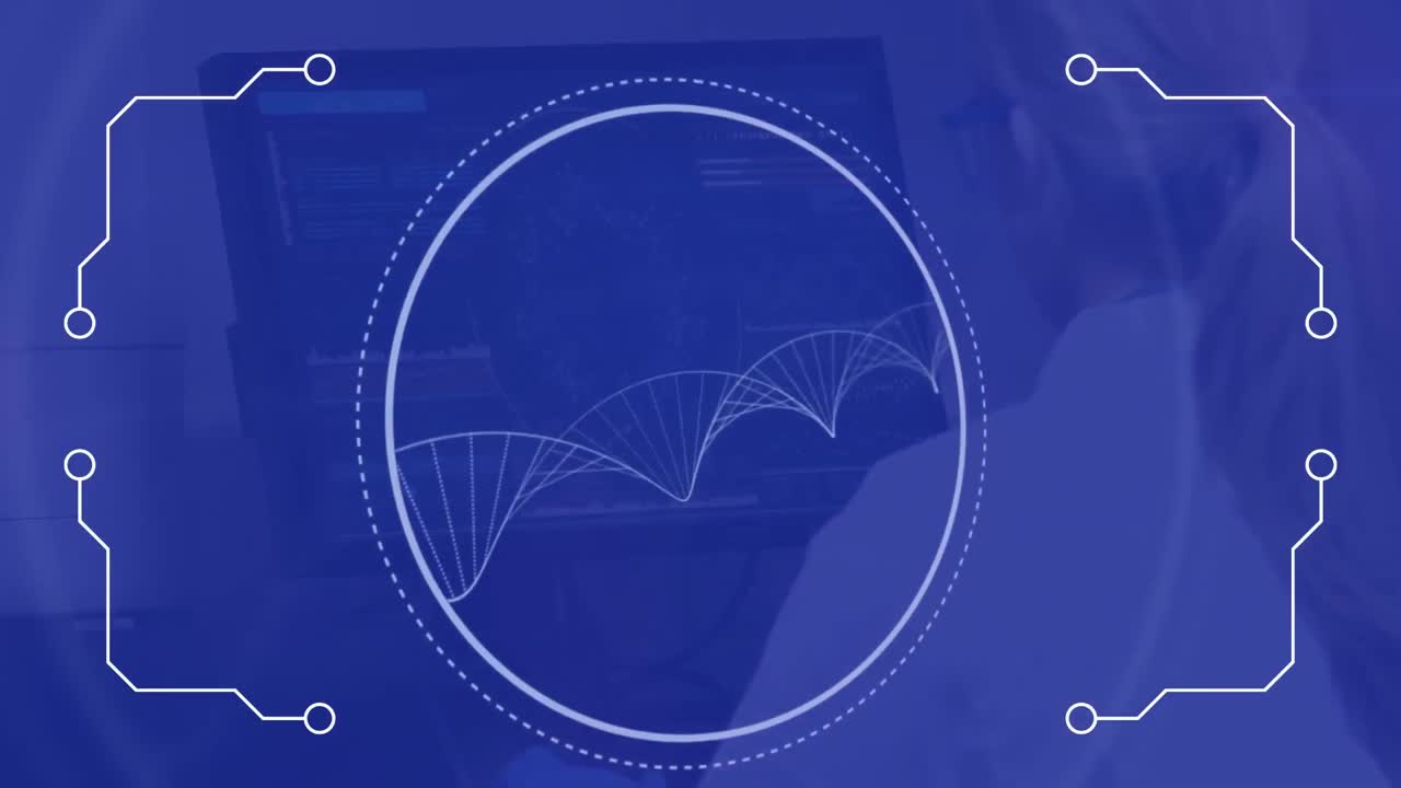 dna 가닥 스핀링을 통해 데이터 처리의 애니메이션