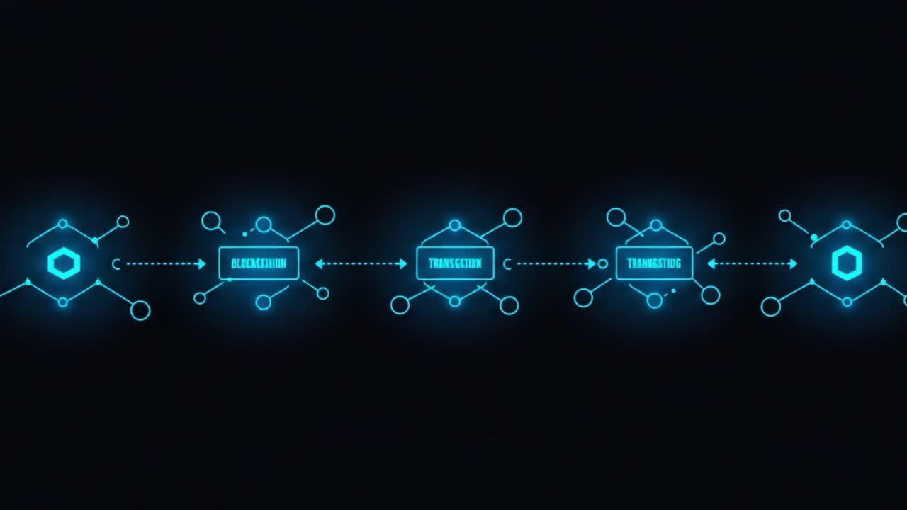 Visual Representation of Blockchain Technology Highlighting Transactions and Their Connectivity in a Digital Framework