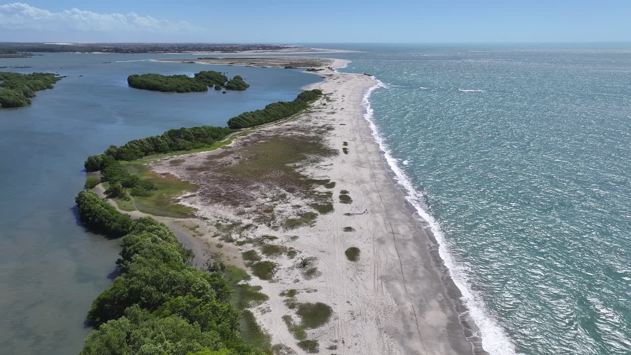 Barra Grande Beach At Cajueiro Da Praia In Piaui Brazil. Beach Landscape. Nature Seascape. Vacations Destination. Barra Grande Beach At Cajueiro Da Praia In Piaui Brazil. Summer Travel