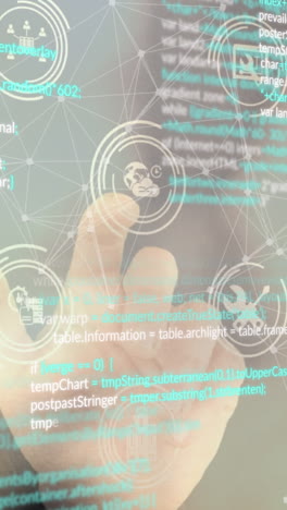 animación del procesamiento de datos a mano