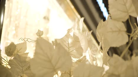 white decorative leaves decor