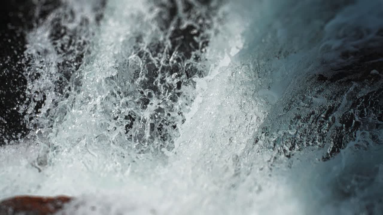 Clean fresh water falling over the rocks