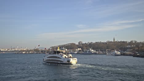 historical peninsula view and bosphorus from istanbul eminönü galata bridge