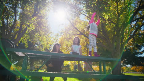 kids picking fruit in the park
