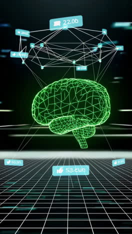 digital brain network with social media metrics