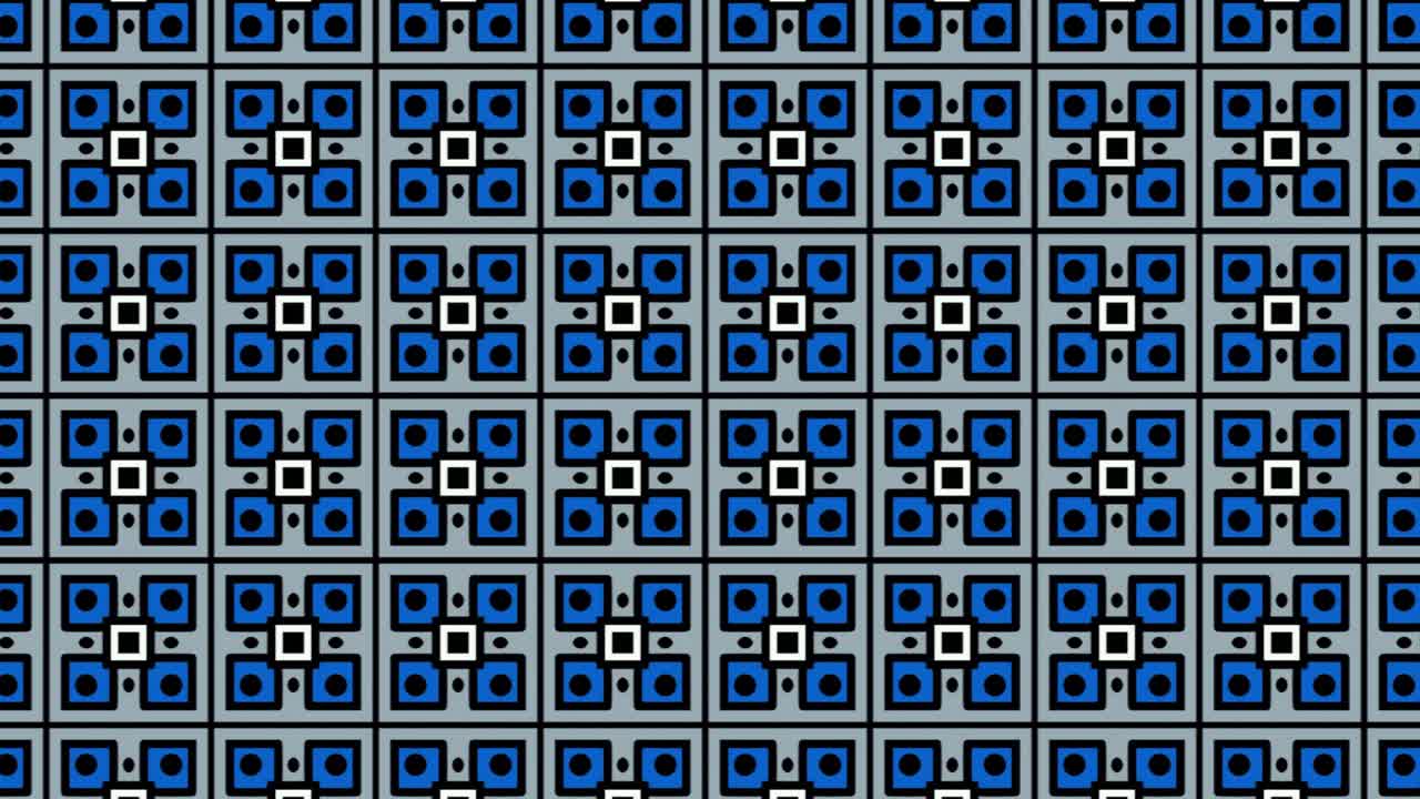 un hermoso patrón ornamental azul pintado en la diapositiva