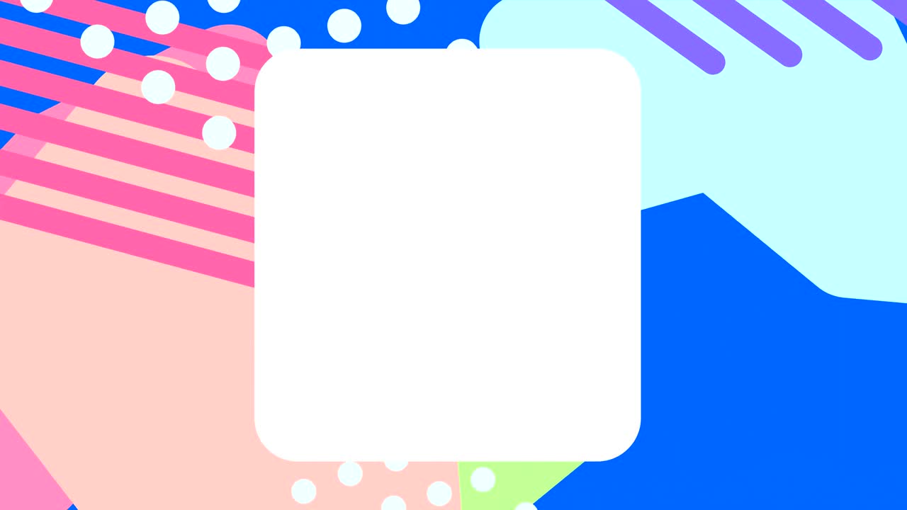 그래픽 기하학적 요소와 모양을 가진 추상적인 애니메이션 배경.