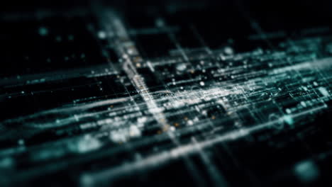 matriz de datos de flujo de desenfoque abstracto futurista, meta, metaverso, telemetría y visualización de números cifrados con simulación de partículas en el entorno del ciberespacio para el fondo de visualización frontal-1