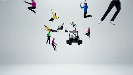 automated golf cart with ball dispenser