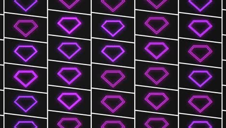 neon purple diamond pattern in night