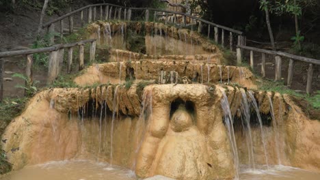 Las-Caras,-Cascadas-De-Agua-Naturales-Con-Formaciones-De-Caras-Antiguas-En-Cotalo,-Ecuador