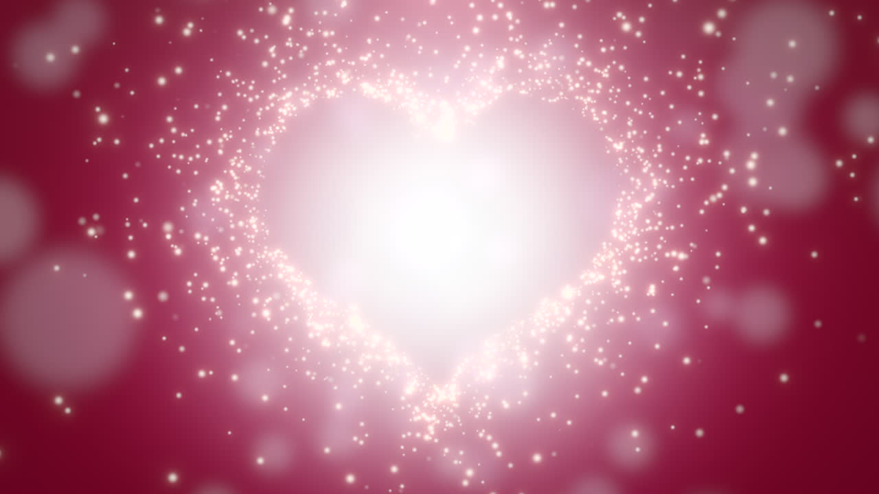 primer plano corazones rojos de amor con fondo de boda