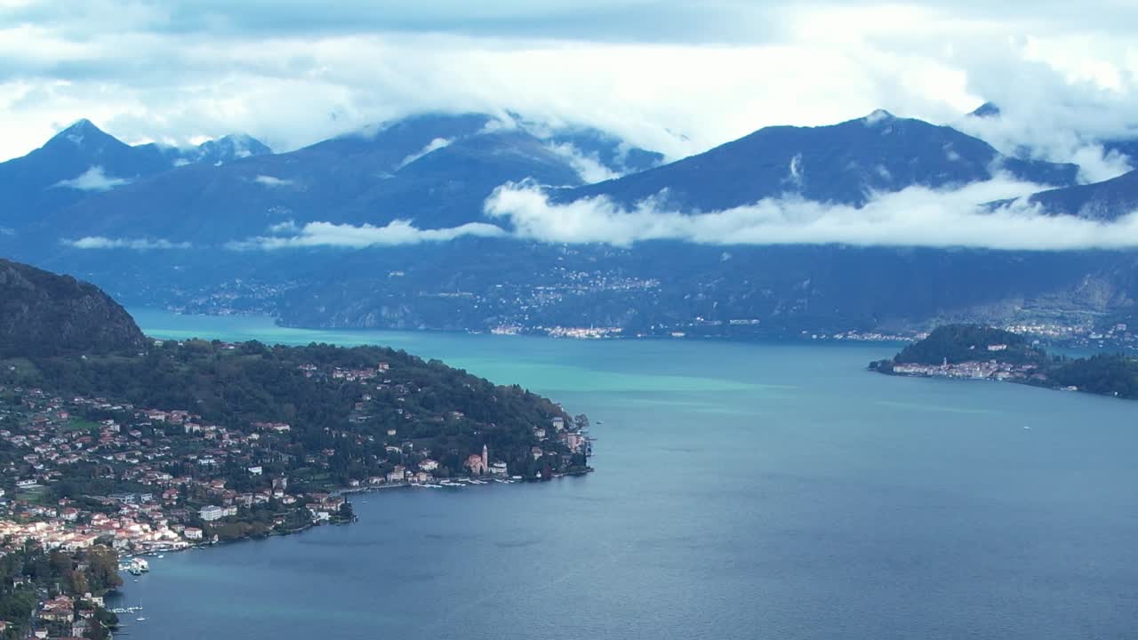 Drones capture stunning aerial views of the Italian Alps near Lake Como