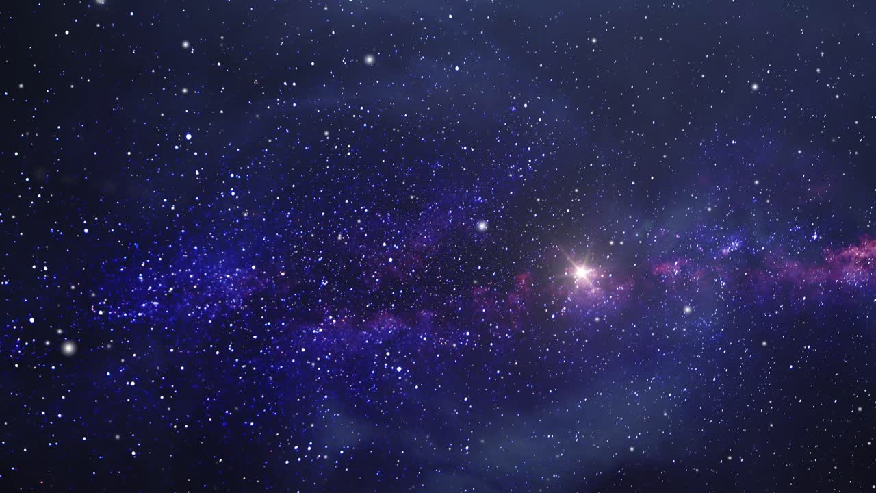 schöne milchstraße im universum, animation