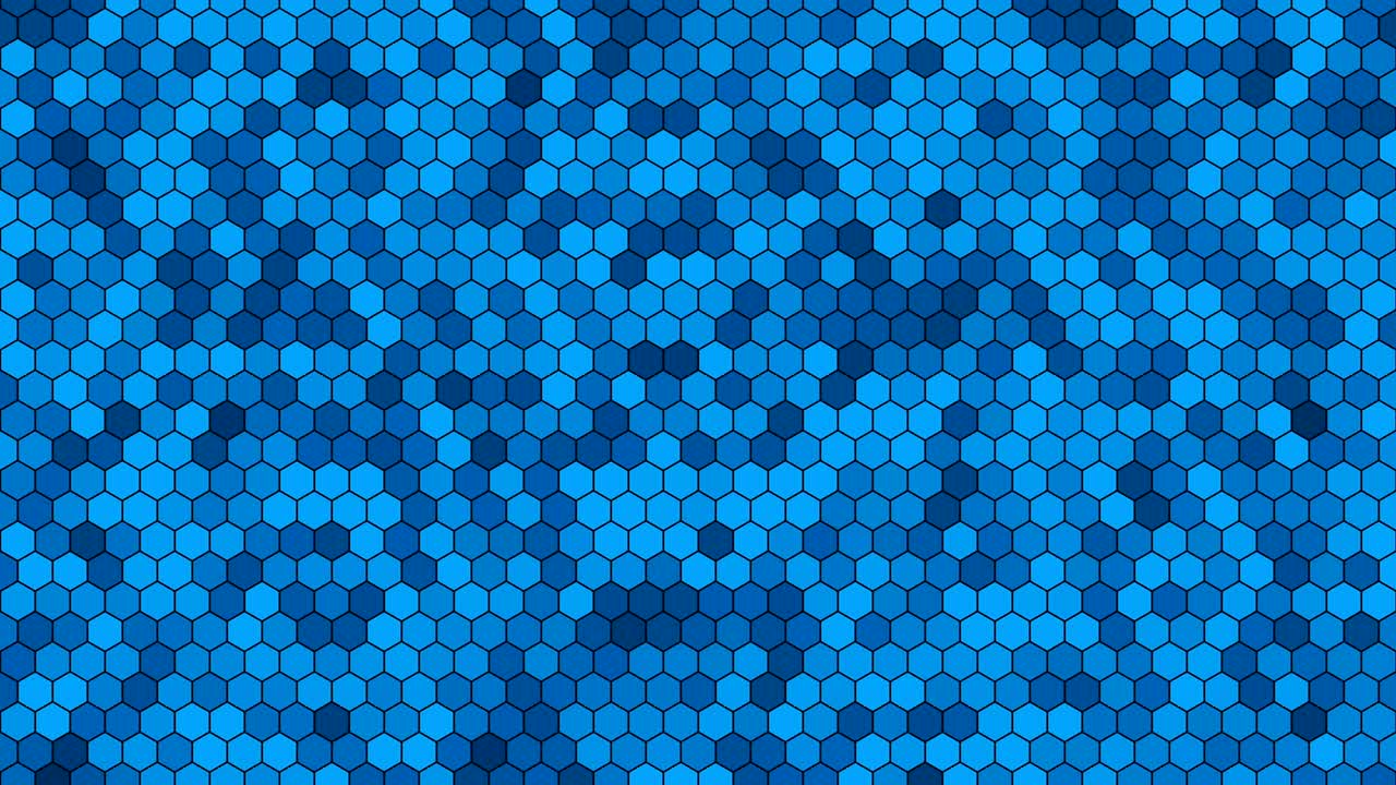 el fondo hexagonal azul abstracto.