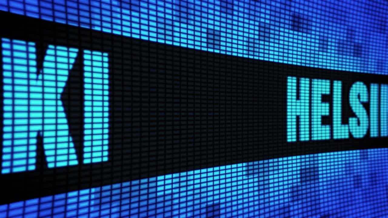 Helsinki on a LED screen