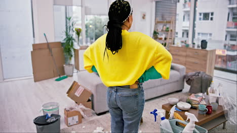 cleaning, frustrated woman