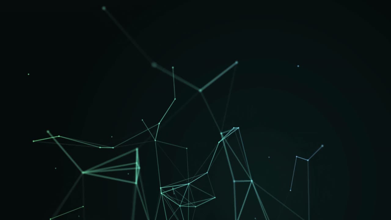 Animation of green light trails on green background