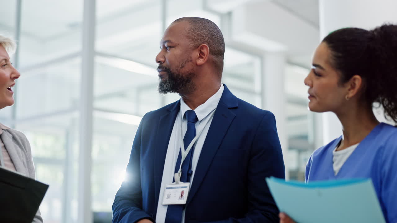 Happy Medical Professionals in Discussion