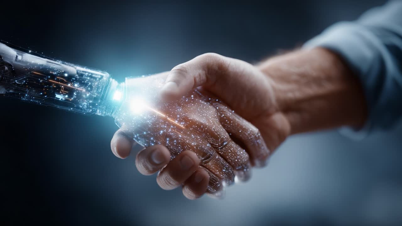 A Symbolic Exchange Between Human and Machine: Showcasing the Connection and Collaboration of Advanced Robotics with Human Touch in a Futuristic Interaction