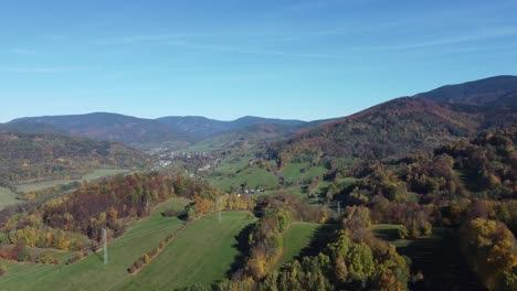 Czech-Village-in-Valley,-Eastern-Europe