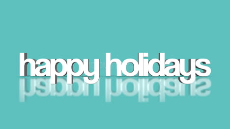 texto rodante de felices fiestas en degradado azul