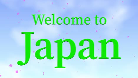 welcome to japan message text animation motion graphics